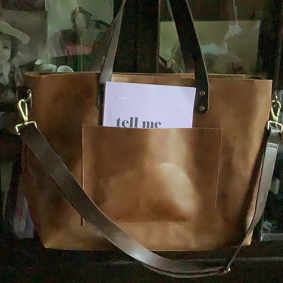 COPY - Genuine Large Leather Tote/Purse Crossbody Bag NWOT